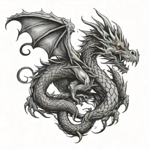 Dragon Roundedly Join Your Hands