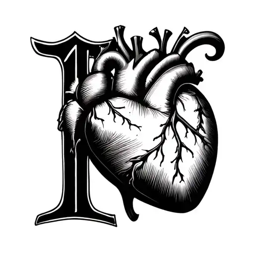 Heart With 11 Between Lines And A Letter T Next Door
