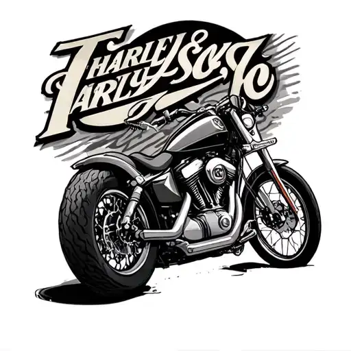 Eage And Harley Davidosn Motorcycel