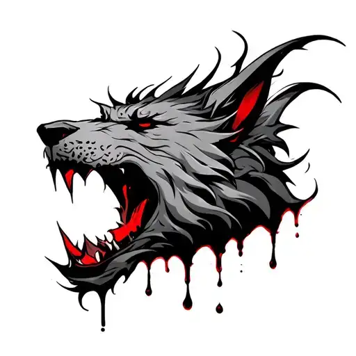 Fenrir Blood Dripping Growling