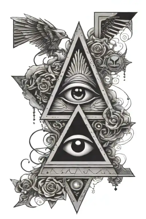 Illuminati Triangle With Eye And Music Related Something I'm A Guitar Player