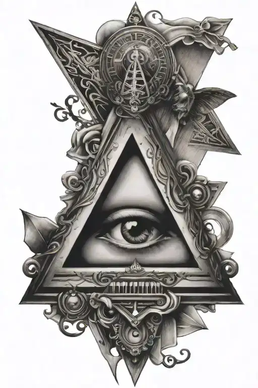 Illuminati Triangle With Eye And Music Related Something I'm A Guitarist