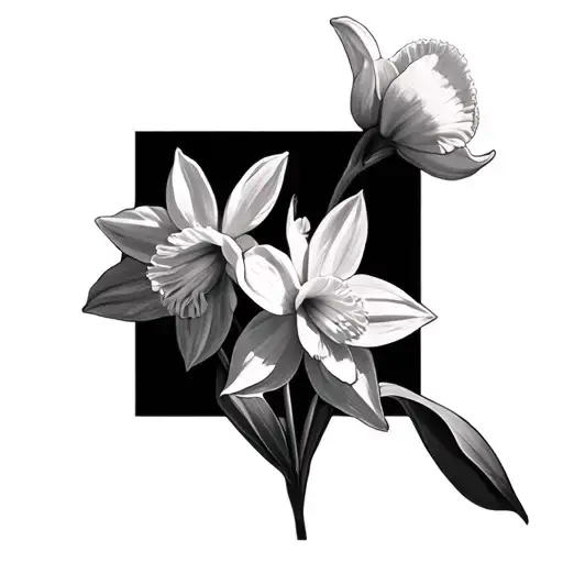 Two Daffodils Cover Up Chest Pieces