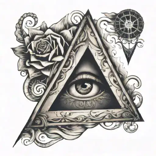 Illuminati Triangle With Eye And Music Related Something I'm A Guitarist
