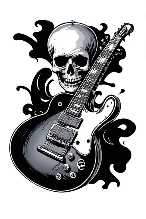 Skull With Guitar