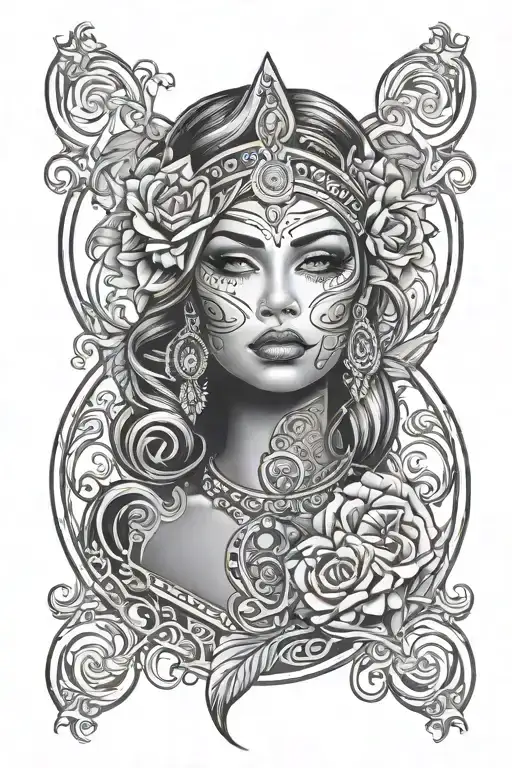 Chicano Tattoo Face Women