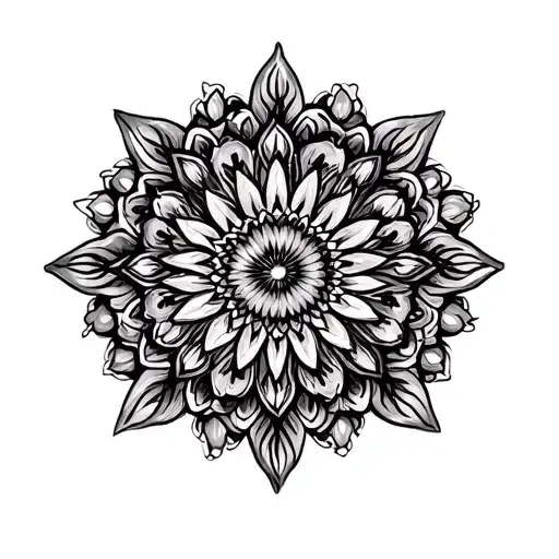 Mandala Design Incorporating Elements