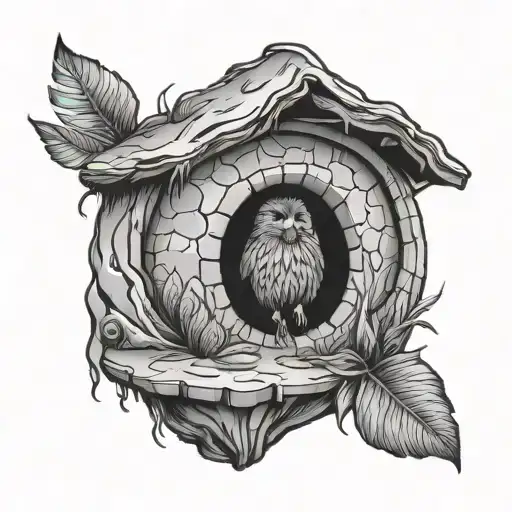 Kiwi Bird Popping Out Of A Hobbit Hole