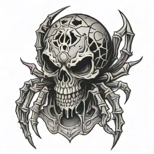 Spider With A Skull Wearing