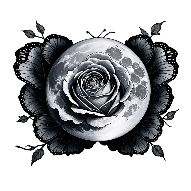 Rose Moon Butterfy
