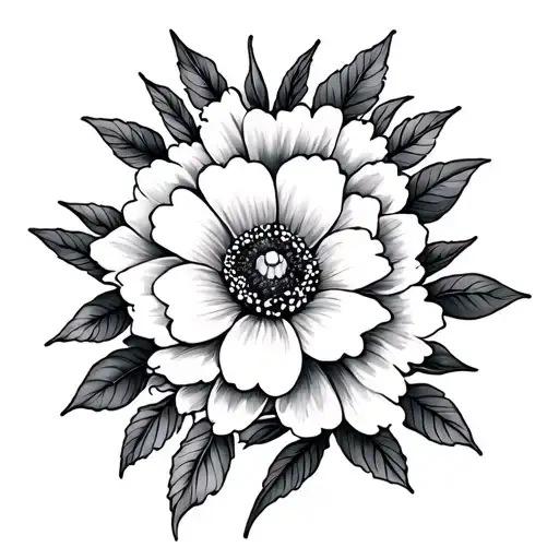 October Birth Flower And December Birth Flower Intertwined