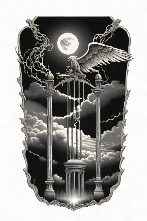 Heaven Gates With Lightening