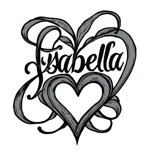 Isabella Cursive With A Heart