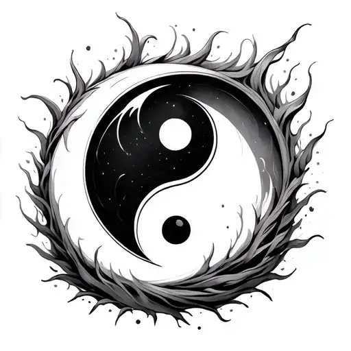Yin Yang Coming Out Of Skin