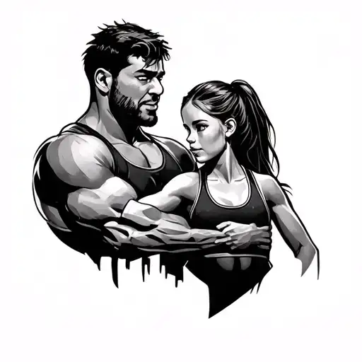 Father Coach And Daughter Wrestler