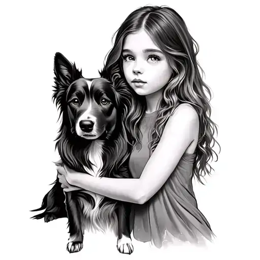 Girl And Dog