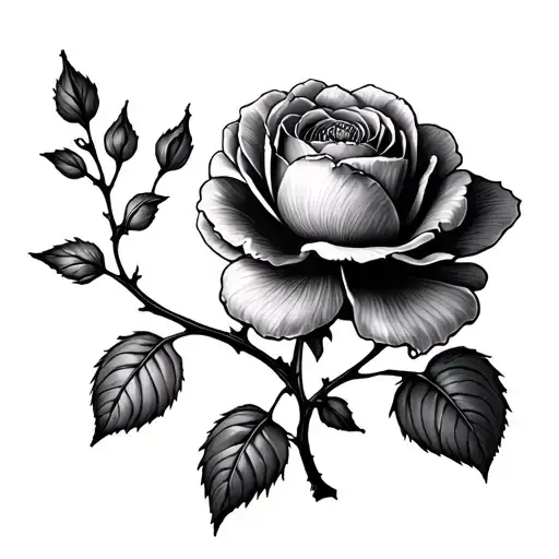 Rosea Flower Branch Shoulder
