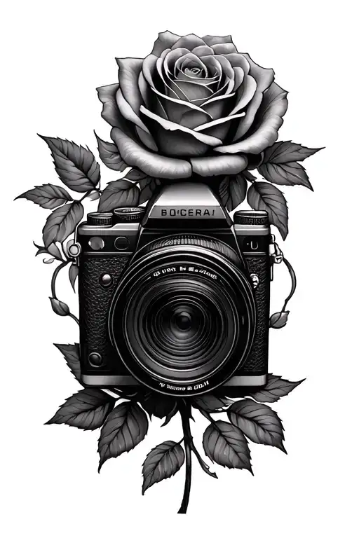 Camera And Roses