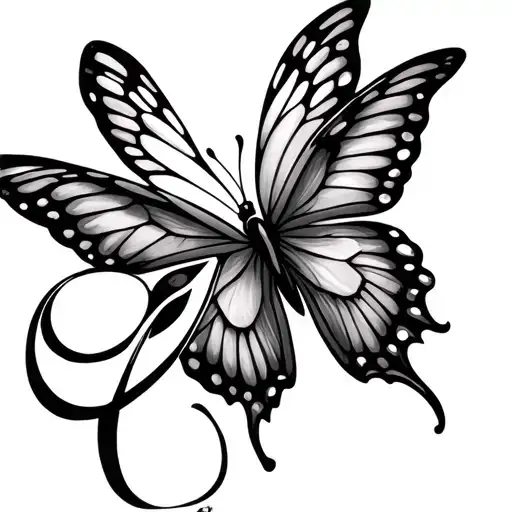 Name And Infinity With Butterfly Wings