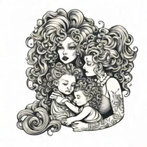 Big Hair Fairytale Scene 2 Daughters And A Mother