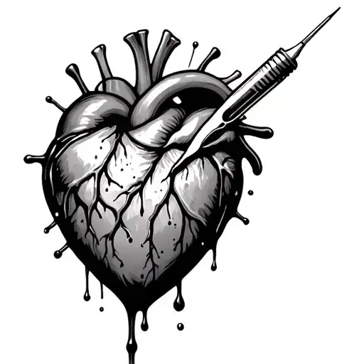 Needle Pulling Blood From Heart