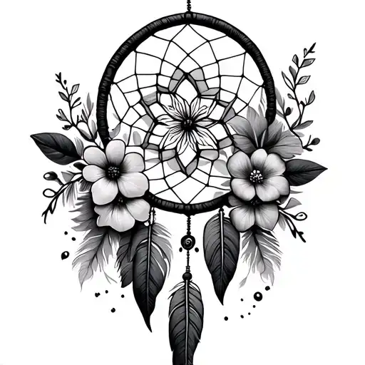 Dream Catcher With Flowers