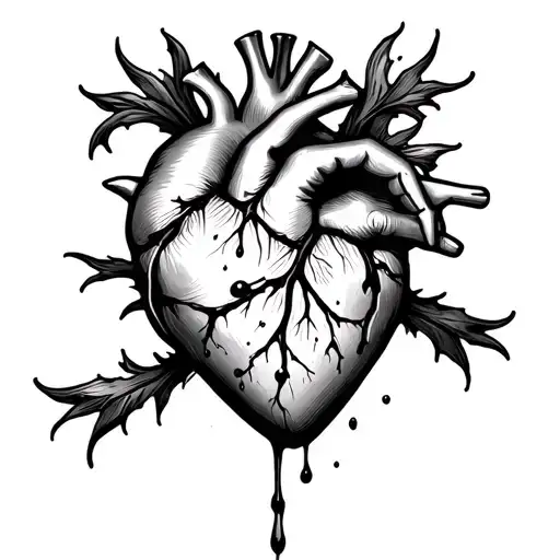 Hand Drawing Blood From Heart