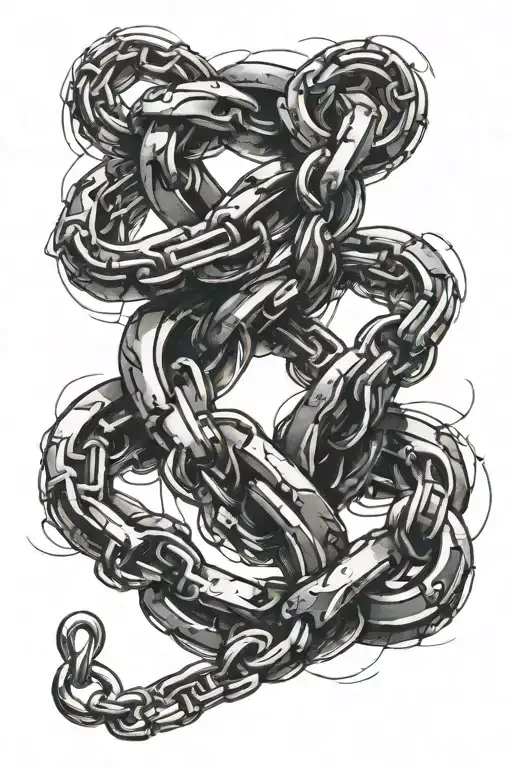Chain Links Wrapped Loosely