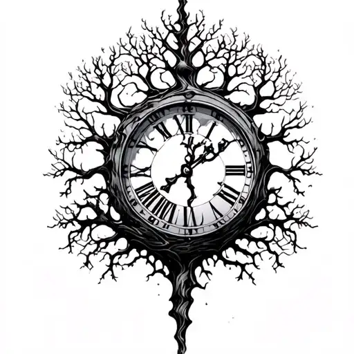 Tree Inside A Clock