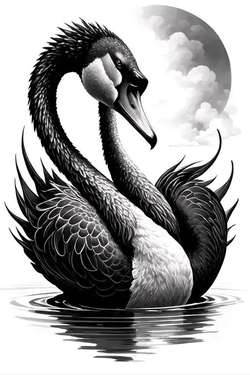 Masculine Black Swan Crying