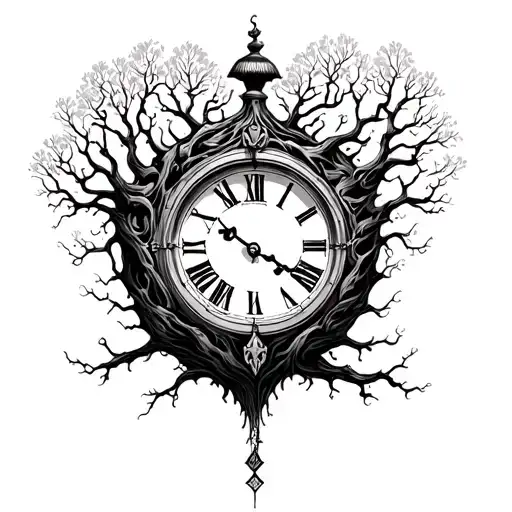 Tree Inside A Clock