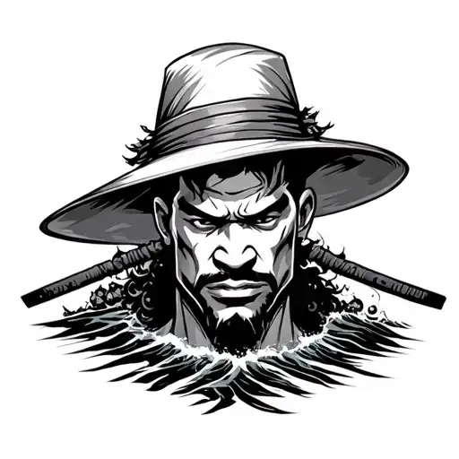 Ocean Bald Head Hat Afro Samurai