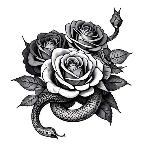 Madusa 15 Roses 2 Snakes Wrapped