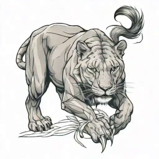 Lioness With Knight