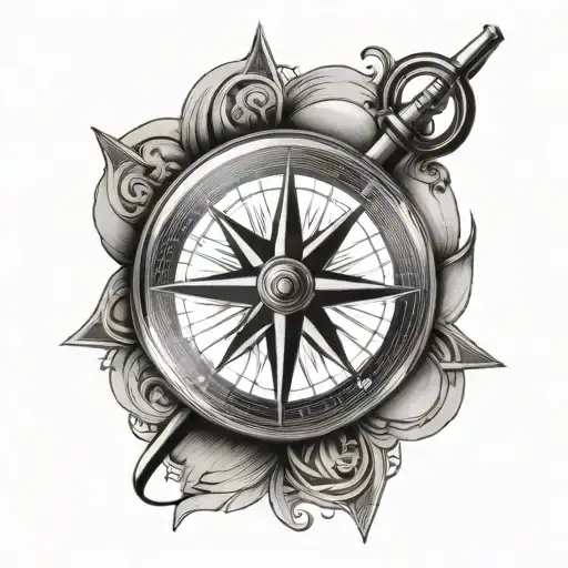 Simple Compass Lines Only