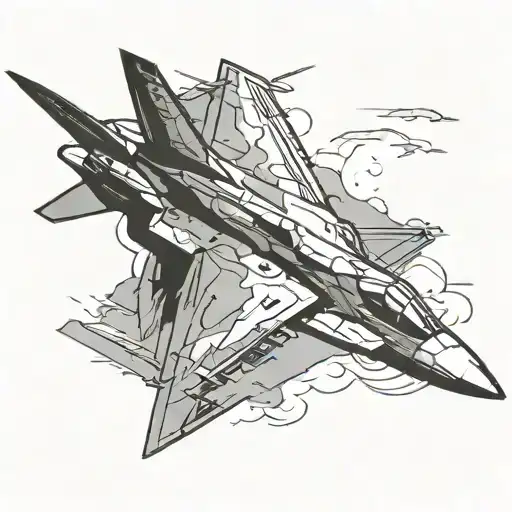 Stealth Fighter Jet Flying
