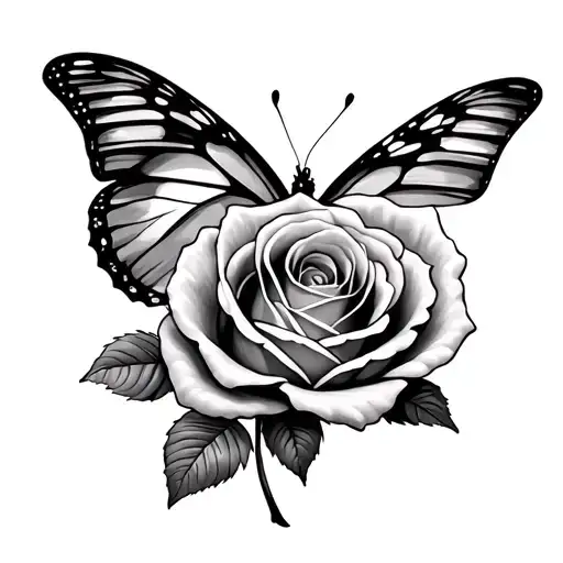 Rose And Butterfly