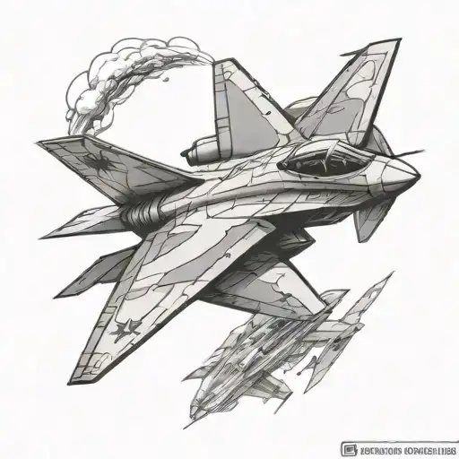 Stealth Fighter Jet Flying