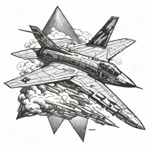 F117 Fighter Jet Flying