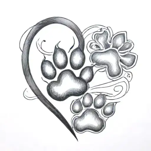 Heart Paw J & J