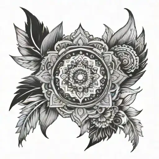 Mandala Design Incorporating Elements