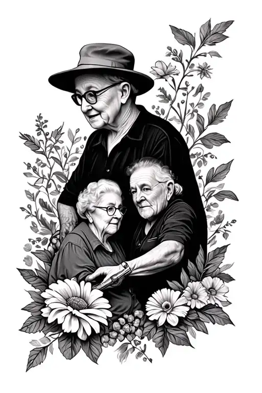 Combine My Grandma Who Loved Flowers And My Grandpa Who Loved Working With Tools