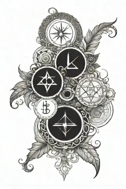 5 Circles Of Symbols For The Virtues