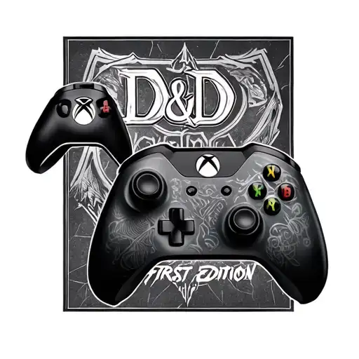 Xbox Controller With The Letters D&d First Edition