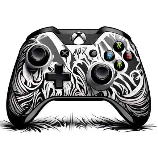 Xbox Controller With A Car On It