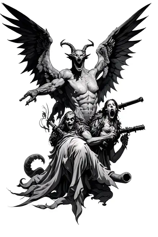 Demons Angels And War Scene