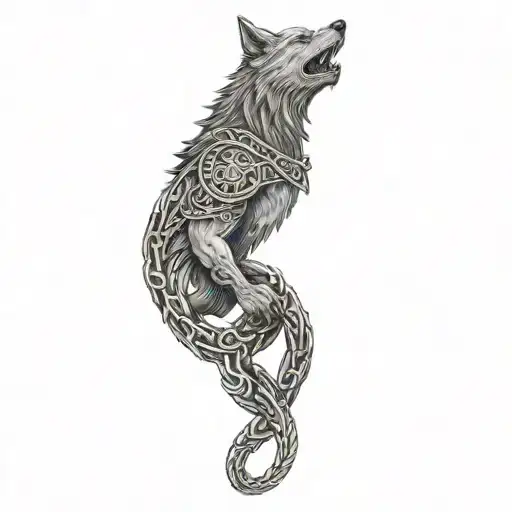Viking Wolf Breaks The Chains Around Its Body