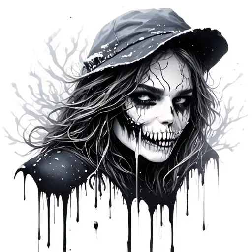 Snow And Blood Dripping