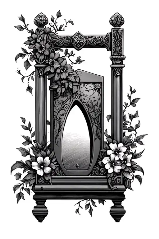 Guillotine With Vines And Flowers