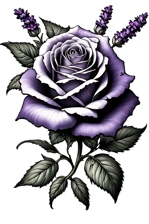 Lavender And Rose Intertwined